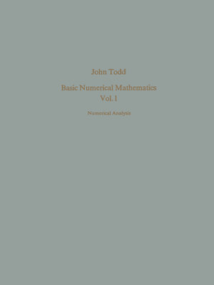 cover image of Basic Numerical Mathematics